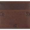 Портмоне Mano "Don Leon", натуральная кожа в коричневом цвете, 11 х 8,6 см