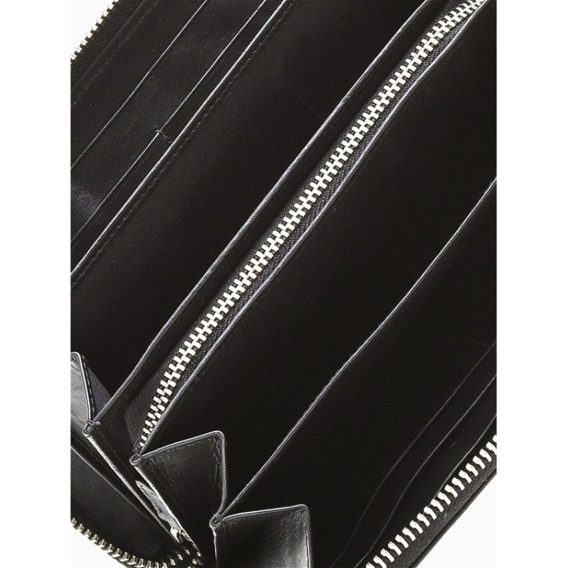 Кошелёк BUGATTI АТЛАНТА | ATLANTA, на молнии, чёрный, натуральная воловья кожа, 19,5х2,5х10,5 см