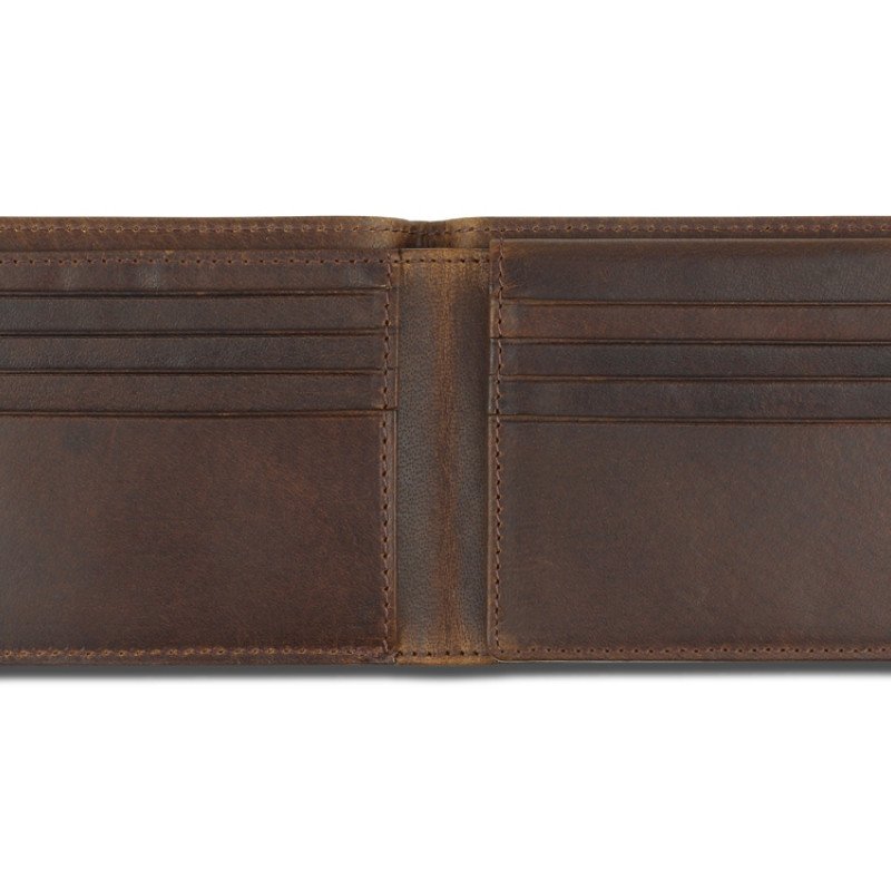 Портмоне Mano "Don Leon", натуральная кожа в коричневом цвете, 11 х 8,6 см