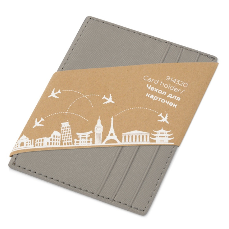Чехол для карточек и купюр Weekend из ПВХ, серый