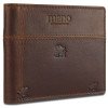 Портмоне Mano "Don Leon", натуральная кожа в коричневом цвете, 11 х 8,6 см