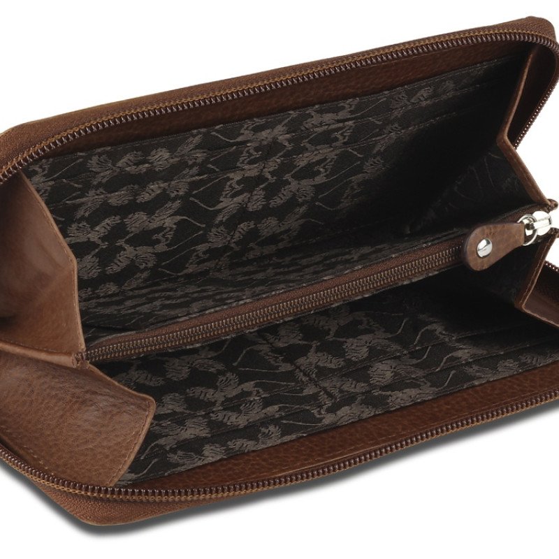 Кошелек Mano "Don Montez", натуральная кожа в коньячном цвете, 19 х 10,3 см