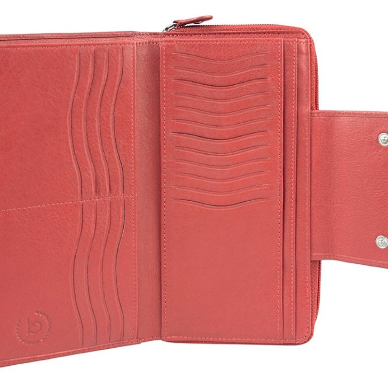 Кошелёк BUGATTI ЗЕНИТ | VERTICE, красный, натуральная воловья кожа, 19,5х3,5х11 см