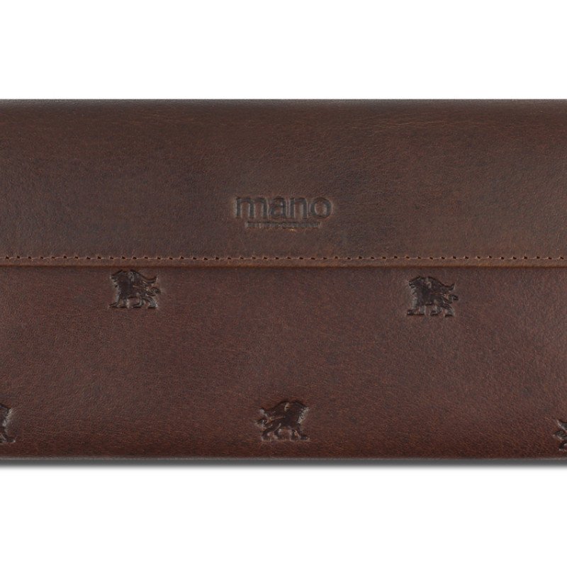 Кошелек Mano "Don Leon", натуральная кожа в коричневом цвете, 19 х 10 см