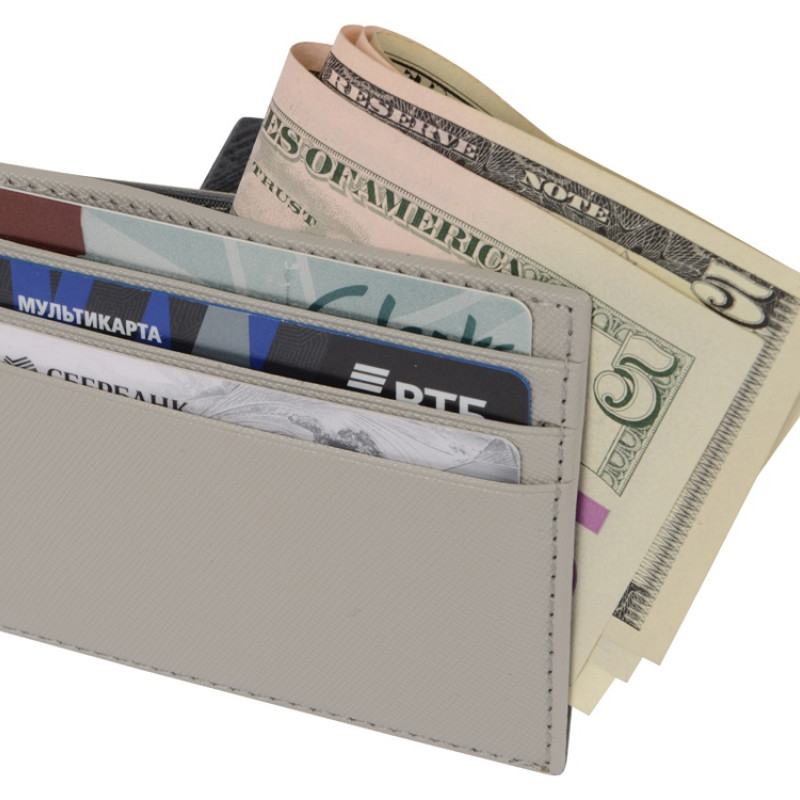 Чехол для карточек и купюр Weekend из ПВХ, серый