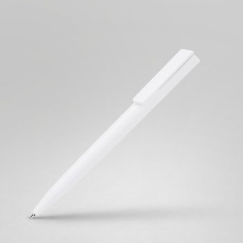 Ручка пластиковая шариковая "Taper Solid", матовый белый
