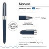 Ручка пластиковая шариковая «Monaco», 0,5мм, синие чернила, темно-синий navy/серебристый