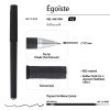 Ручка пластиковая гелевая «Egoiste Black» под персонализацию, черные чернила, черная