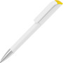 Ручка шариковая UMA «EFFECT SI», белый/желтый