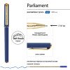 Ручка пластиковая шариковая "Parliament", 0,7 мм, синие чернила, темно-синий/золотистый