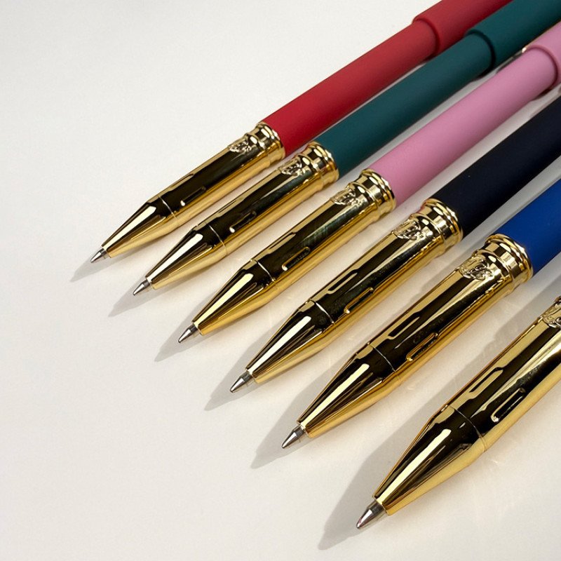 Ручка пластиковая шариковая "Parliament", 0,7 мм, синие чернила, розовый/золотистый