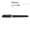 Ручка пластиковая шариковая «Monaco», 0,5мм, синие чернила, черный/вороненая сталь