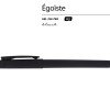 Ручка пластиковая гелевая «Egoiste Black» под персонализацию, черные чернила, черная