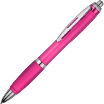 Ручка пластиковая шариковая "Nash", розовый, синие чернила