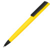 Ручка пластиковая soft-touch шариковая «Taper», желтый/черный