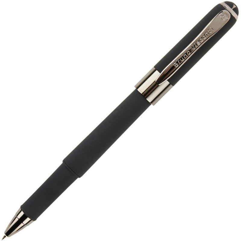 Ручка пластиковая шариковая «Monaco», 0,5мм, синие чернила, черный/вороненая сталь