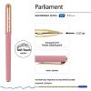 Ручка пластиковая шариковая "Parliament", 0,7 мм, синие чернила, розовый/золотистый