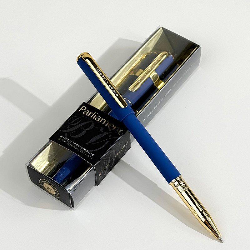 Ручка пластиковая шариковая "Parliament", 0,7 мм, синие чернила, темно-синий/золотистый