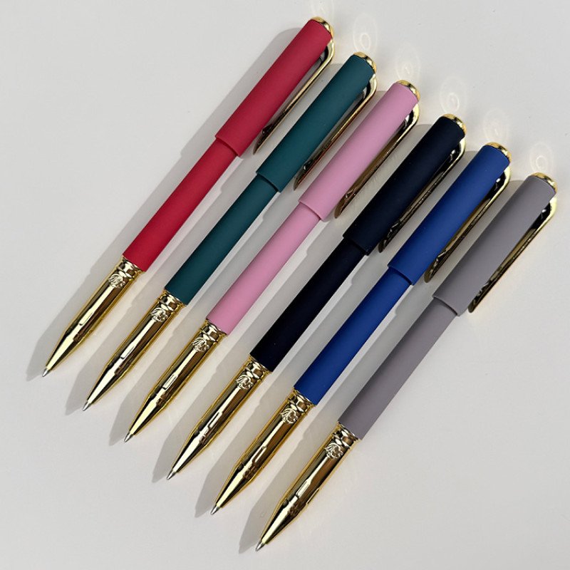 Ручка пластиковая шариковая "Parliament", 0,7 мм, синие чернила, розовый/золотистый