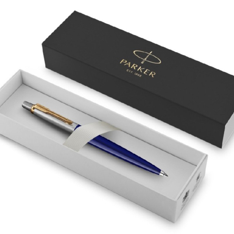 Шариковая ручка Parker Jotter K160, цвет: Blue/GT, стержень: M, цвет чернил: blue, в подарочной упаковке.