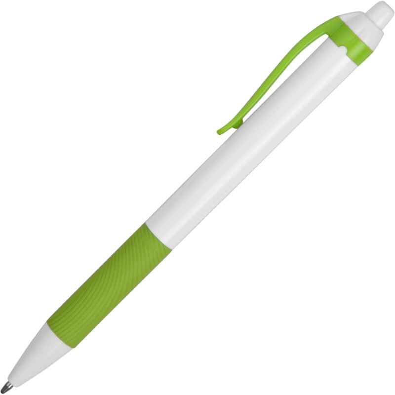 Ручка пластиковая шариковая «Centric», белый/зеленое яблоко