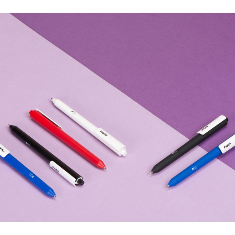 Ручка шариковая Pigra модель P03 PMM, синий/белый