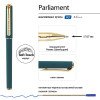 Ручка пластиковая шариковая "Parliament", 0,7 мм, синие чернила, зеленый/золотистый