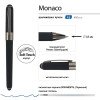 Ручка пластиковая шариковая «Monaco», 0,5мм, синие чернила, черный/вороненая сталь