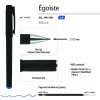 Ручка пластиковая гелевая «Egoiste Black» под персонализацию, синие чернила, черная