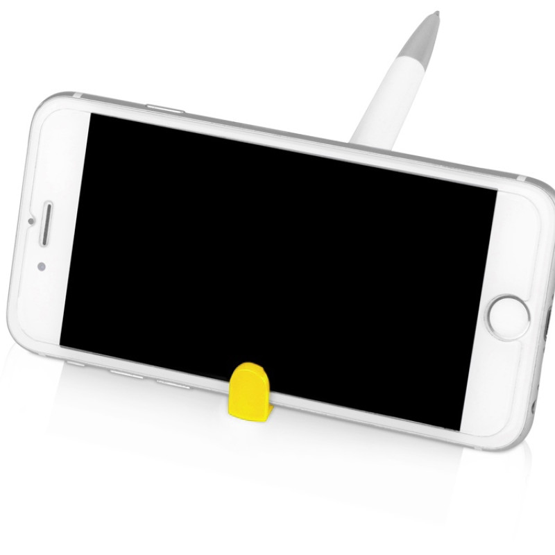 Ручка-подставка «Кипер», белый/желтый