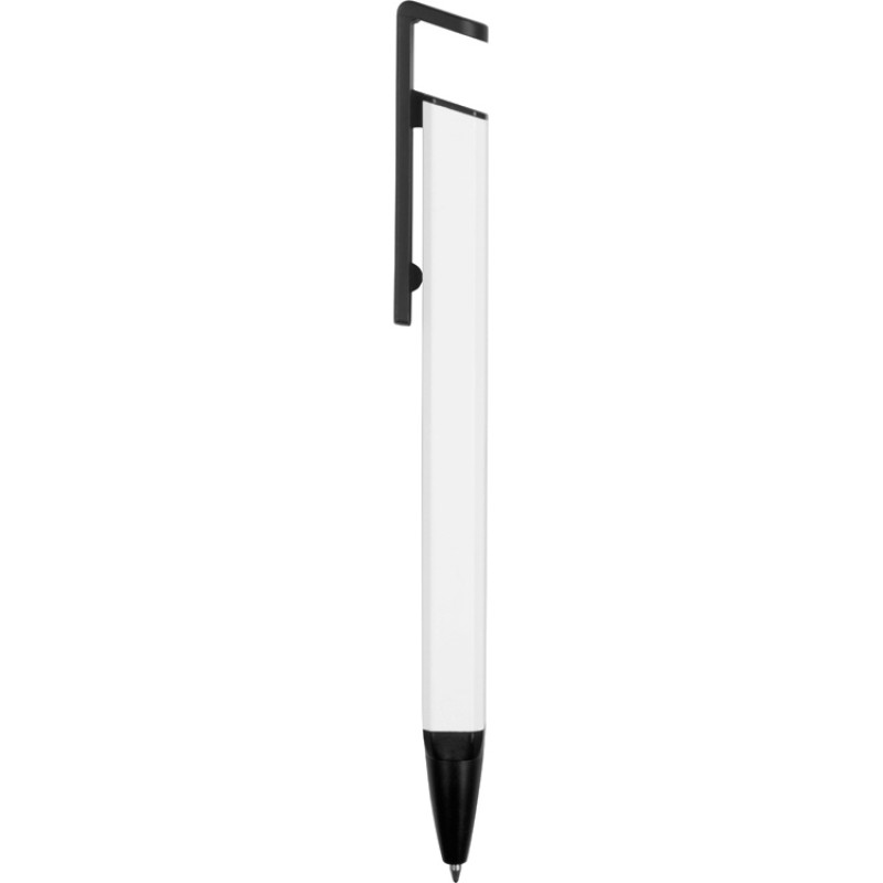 Ручка-подставка металлическая, «Кипер Q», белый/черный