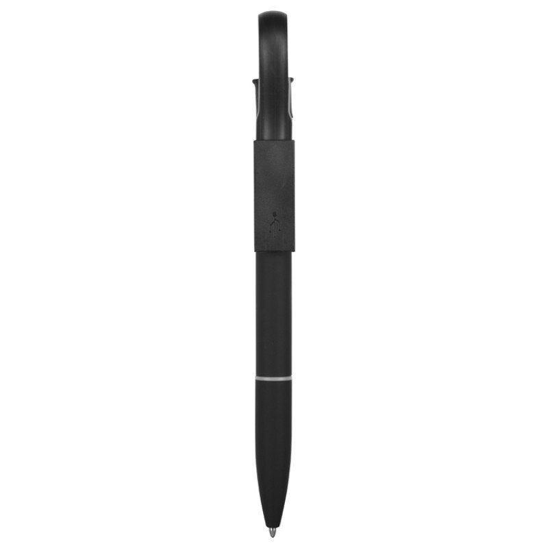 Ручка шариковая с кабелем USB, черный