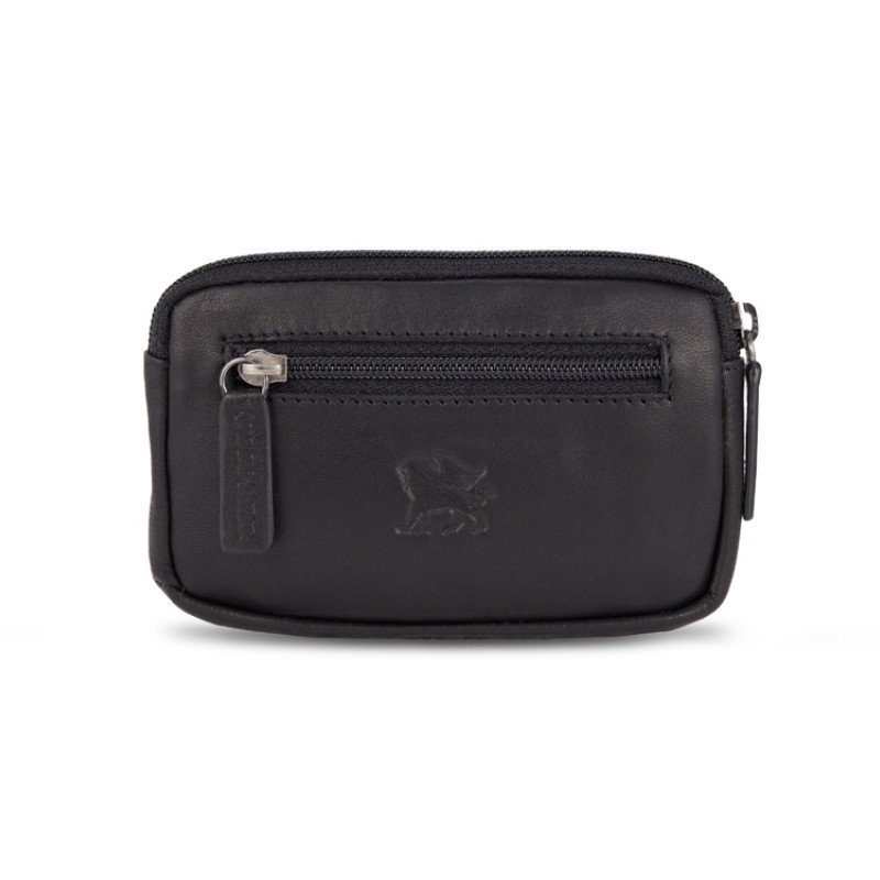 Ключница Mano "Don Romeo", с RFID защитой, натуральная кожа в чёрном цвете, 11 х 2 х 7 см