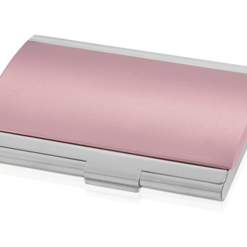 Визитница «Смит», розовый/серебристый