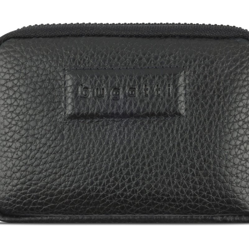 Ключница BUGATTI ЭЛЬЗА | ELSA, с защитой данных RFID, чёрная, воловья кожа/полиэстер, 11х2х7 см