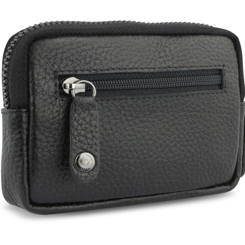 Ключница BUGATTI ЭЛЬЗА | ELSA, с защитой данных RFID, чёрная, воловья кожа/полиэстер, 11х2х7 см