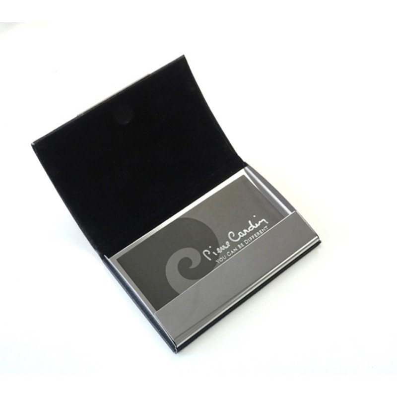 Визитница Pierre Cardin, чёрный/серебристый