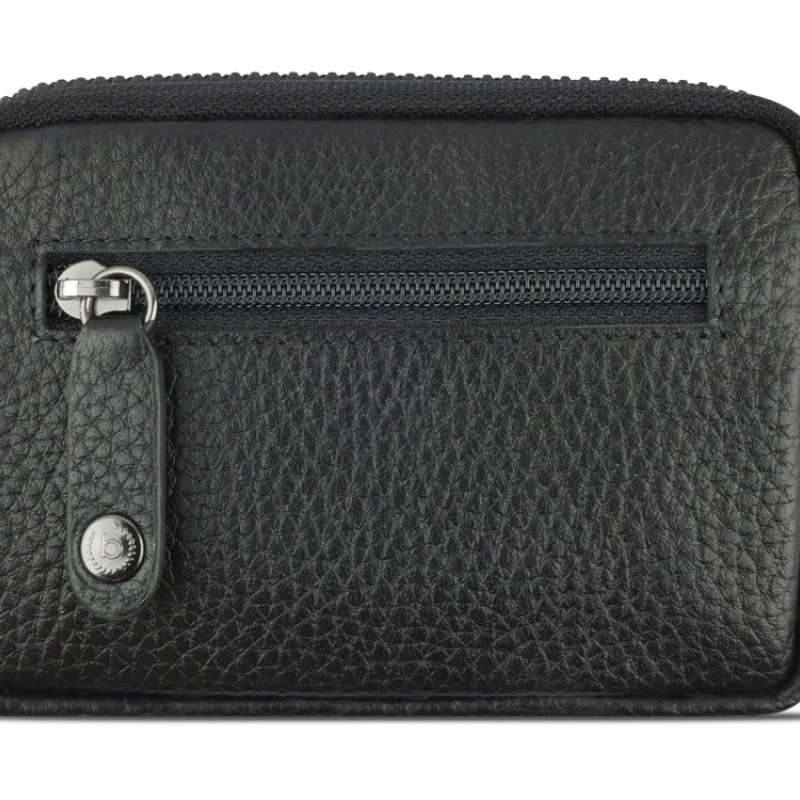 Ключница BUGATTI ЭЛЬЗА | ELSA, с защитой данных RFID, чёрная, воловья кожа/полиэстер, 11х2х7 см