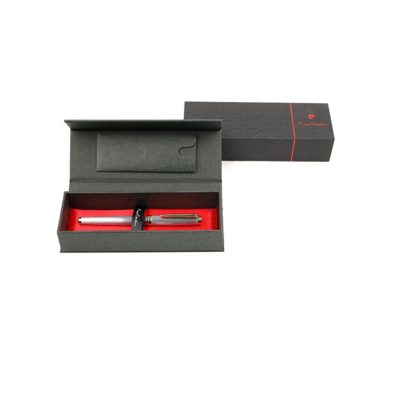 Ручка перьевая Pierre Cardin SHINE. Цвет - серебристый. Упаковка B-1