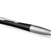 Ручка шариковая Parker модель Urban Muted Black CT в футляре, черный/серебристый