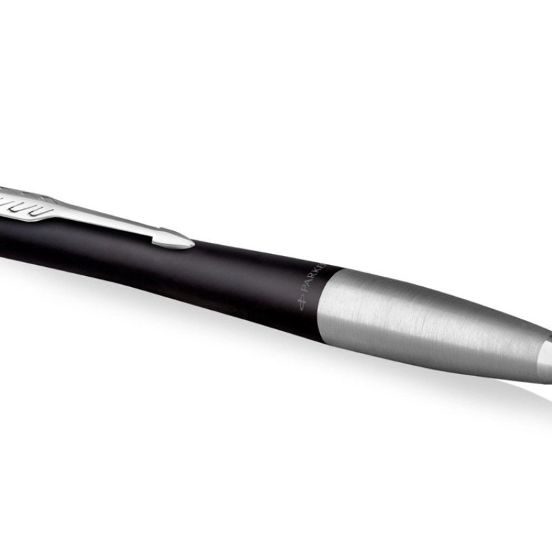 Ручка шариковая Parker модель Urban Muted Black CT в футляре, черный/серебристый