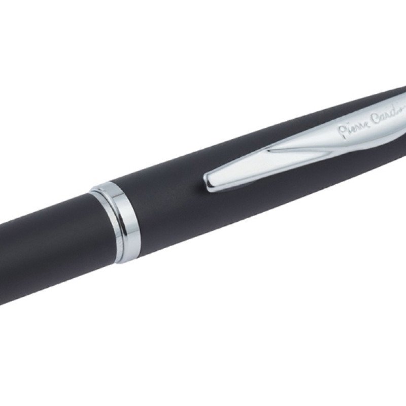 Ручка шариковая Pierre Cardin GAMME Classic с поворотным механизмом, черный матовый/серебро