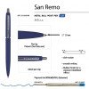 Ручка металлическая шариковая «San Remo», 1,0мм, синие чернила, ярко-синий Ручка металлическая шариковая «San Remo», 1,0мм, синие чернила, ярко-синий