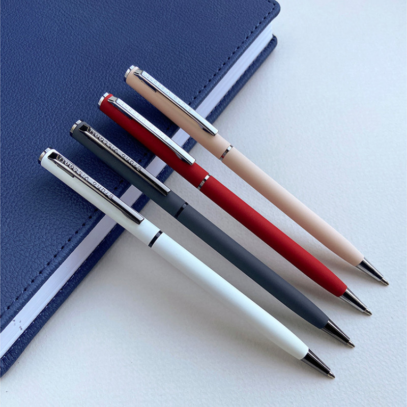 Ручка шариковая автоматическая BrunoVisconti® "PALERMO" цвет корпуса белый, soft-touch, 0.7 мм