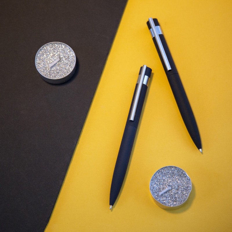 Шариковая металлическая ручка "Matteo", темно-синий