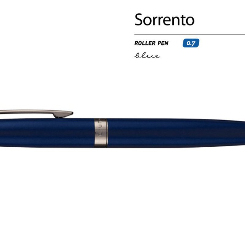 Ручка металлическая роллер  "Sorrento", синий матовый