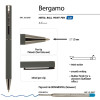 Ручка "Bergamo" шариковая автоматическая, серый металлический корпус, 0,7 мм, синяя