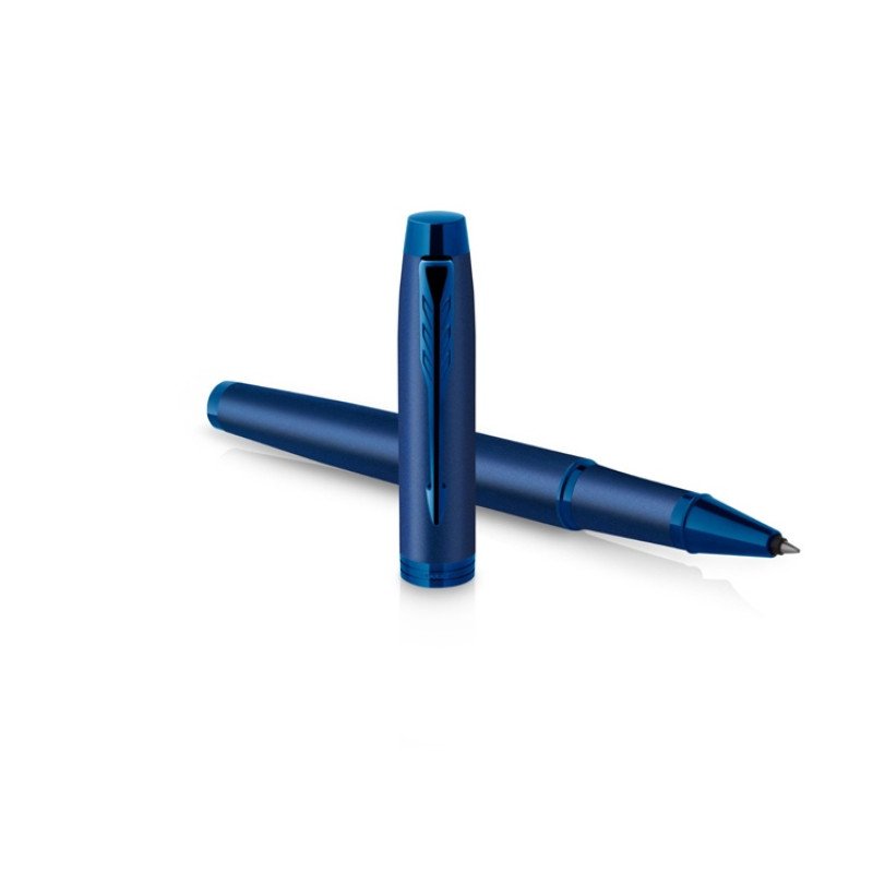 Ручка роллер Parker IM Monochrome Blue, стержень:F, цвет чернил: black, в подарочной упаковке.