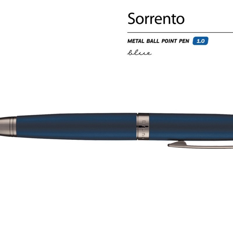 Ручка металлическая шариковая "Sorrento", синий матовый