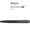 Ручка "Verona" шариковая  автоматическая, черный металлический корпус 1.0 мм, синяя